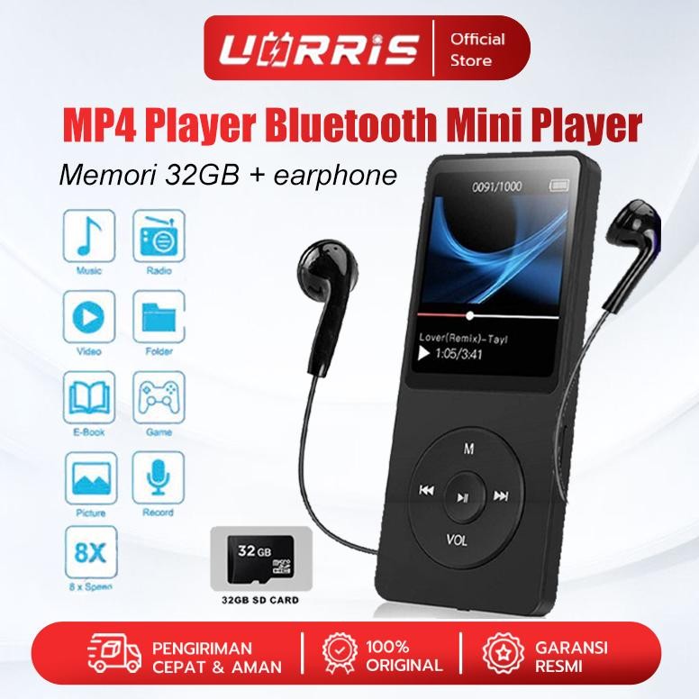 CORVUS- UORRIS MP4 Player Bluetooth MP3 Mini Player Bluetooth MP3 Bluetooth Speaker Free 32GB Card U