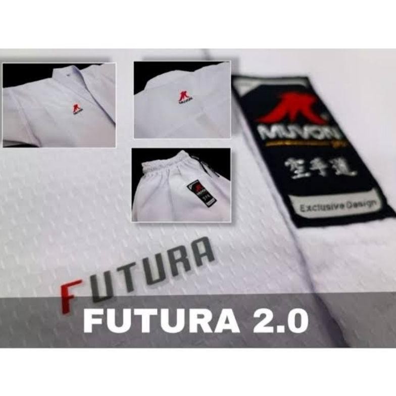 muvon futura 3.0 karate gi / tegi kumite polyester diamond jaring baju seragam bela diri