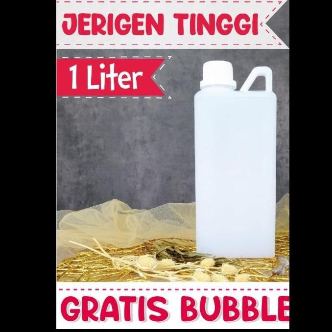 Jerigen 1 Liter / Botol Plastik 1 lt / Jerigen Tinggi 1 liter Natural