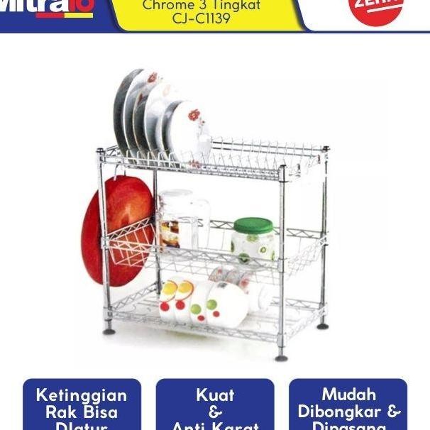 Zehn Rak Piring Cjc1139 Chrome Adjustable