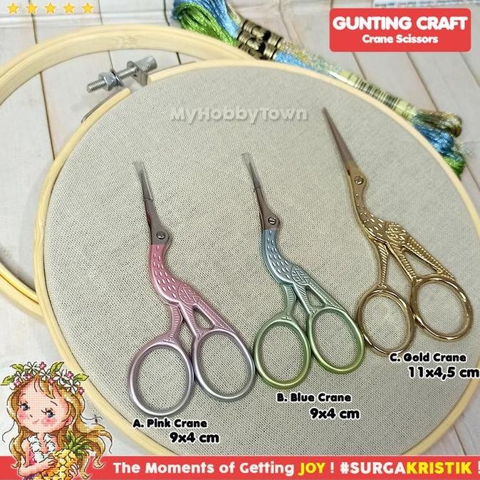 Gunting Craft Fancy Unik : Crane / Bangau Besar (Gold / Emas)