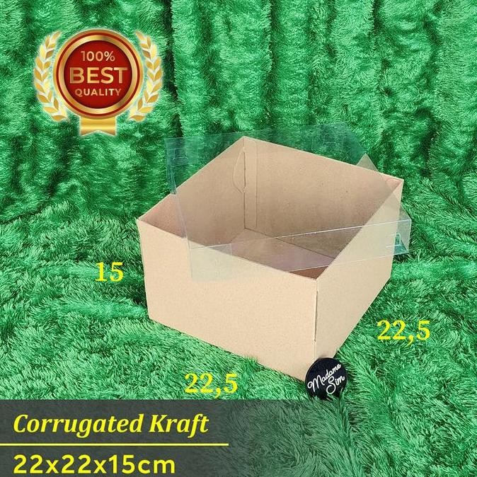BOX MIKA - DUS KUE - KOTAK - KARDUS 22x22x15 CM