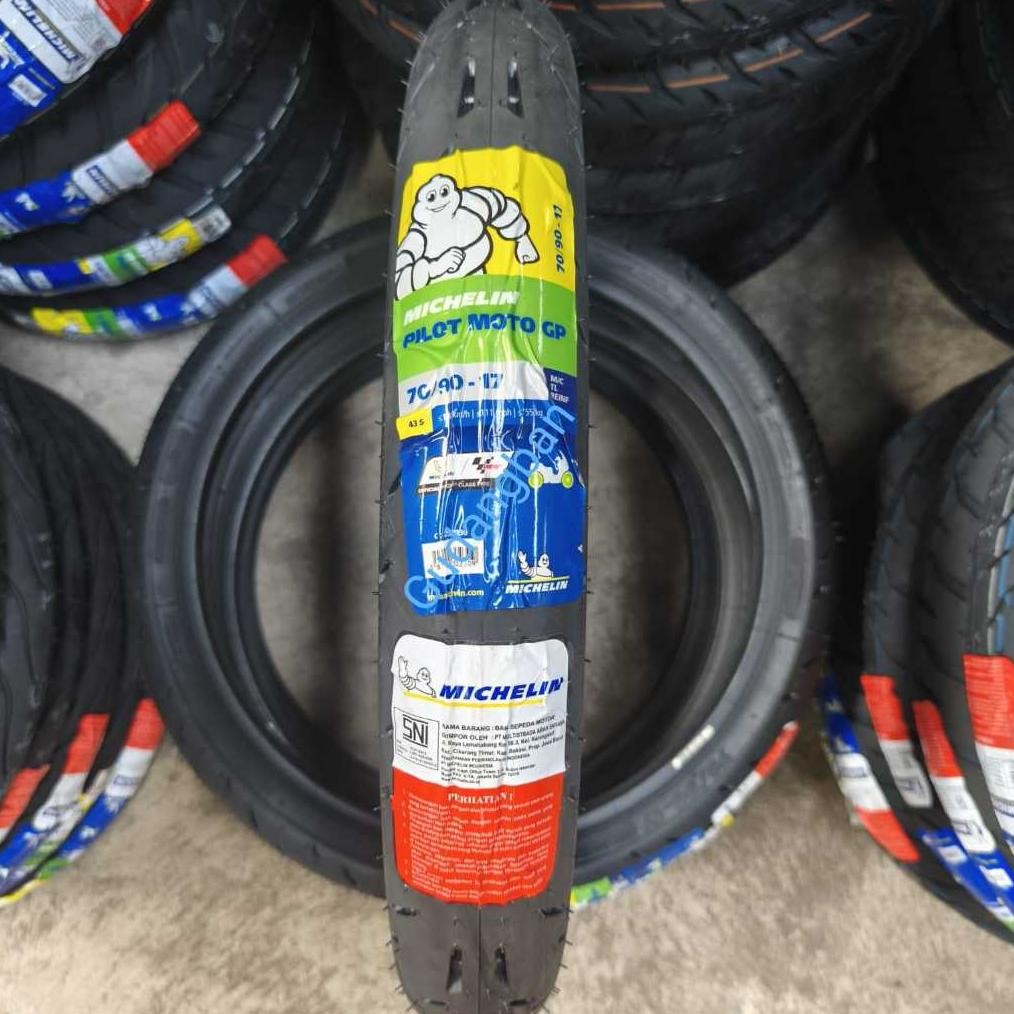 Baru ( RING 17 ) PILOT MOTO GP 70 / 90 17 THN 2025 MICHELIN THAILAND Ban Motor Bebek Tubeless FREE P