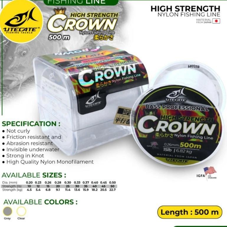 Senar Pancing Utecate Crown 500 M berbagai pilihan ukuran