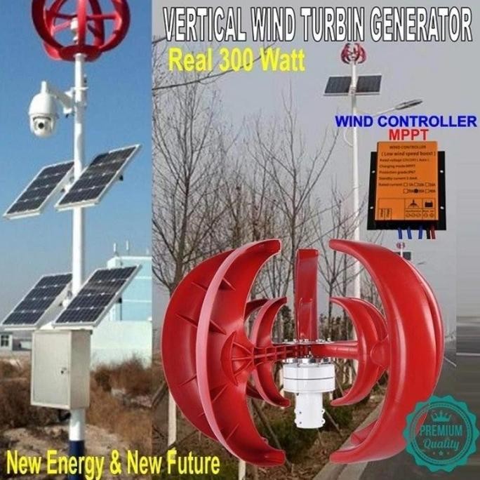 KIKYO- PLTB Generator Wind Turbine Vertical 300W Turbin Angin / Turbin Angin