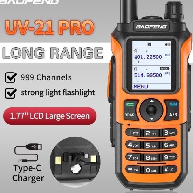 ZOLDYCK- HT UV21 PRO UV-21 Pro Walkie Talkie Dual Band FM Radio 10W 8800 maH