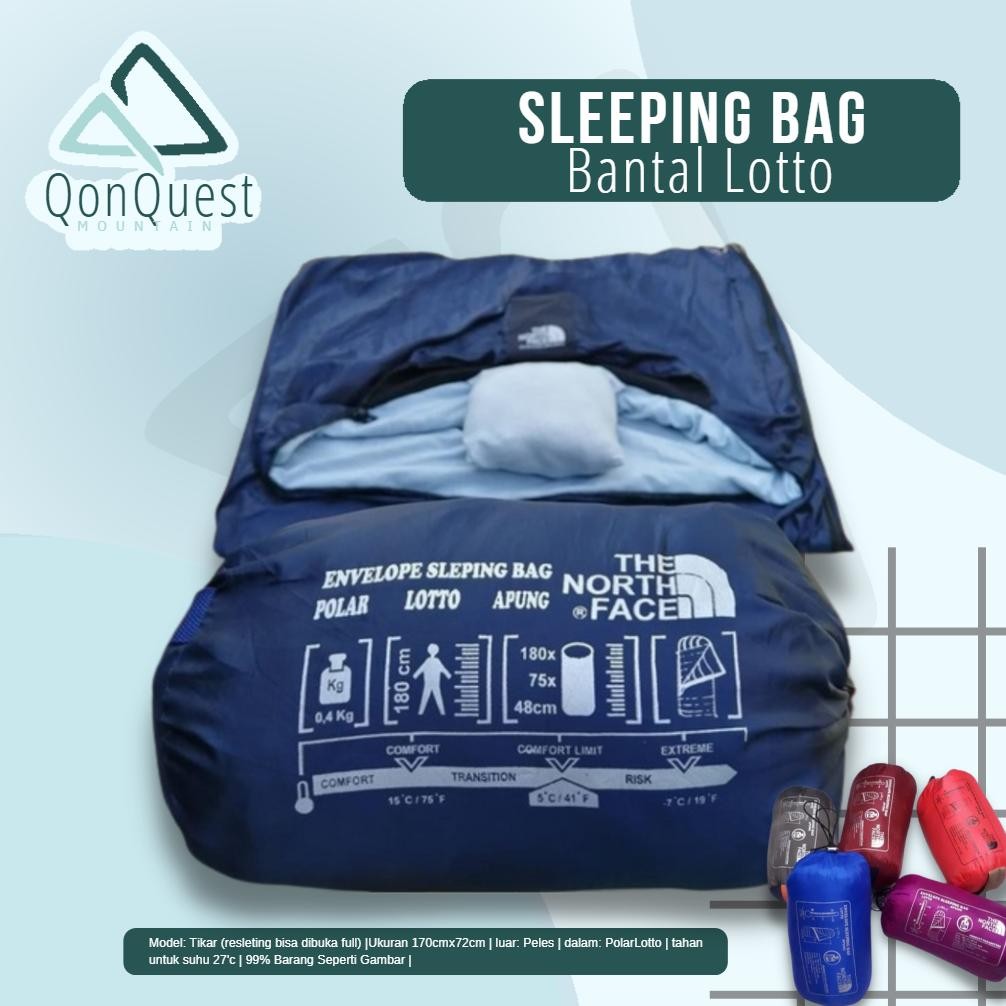 Update - [COD] Sleeping bag + bantal - polar - LOTTO - kantong tidur - sleping bag - sleeping bag an