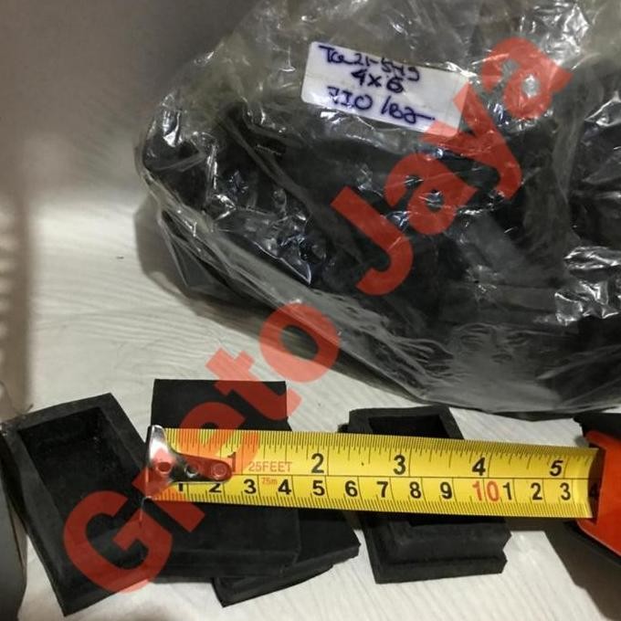 Promo ( 4X6 ) Kaki Karet Kotak Besi Tutup Pipa Alas Kursi 4 X 6 Holo Hollow Cod