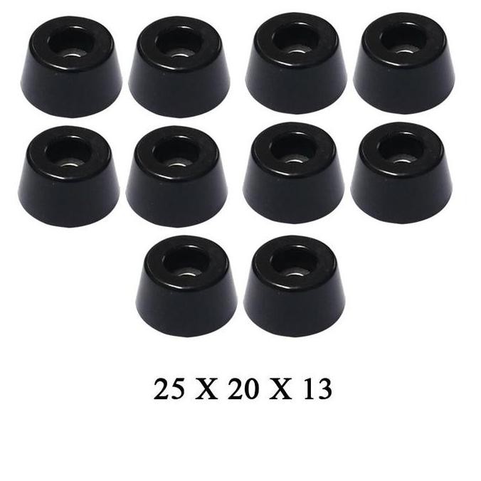 Promo Eelic Bak Isi 10 Pcs Bantalan Alas Karet Bulat Kecil Hitam Tatakan Pelindung Kaki Kusi Meja Me