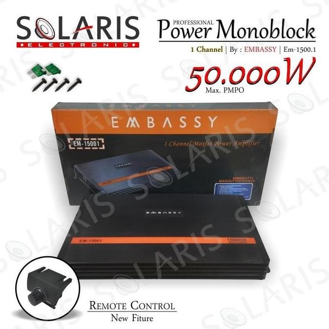 Promo POWER MONOBLOCK CLASS D 50.000 Watt EMY EM-1500.1 Channel Ampli Diskon