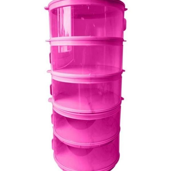 Technoplast Tudung Saji Tower Tingkat 5 Susun Food Storage Dish Keeper