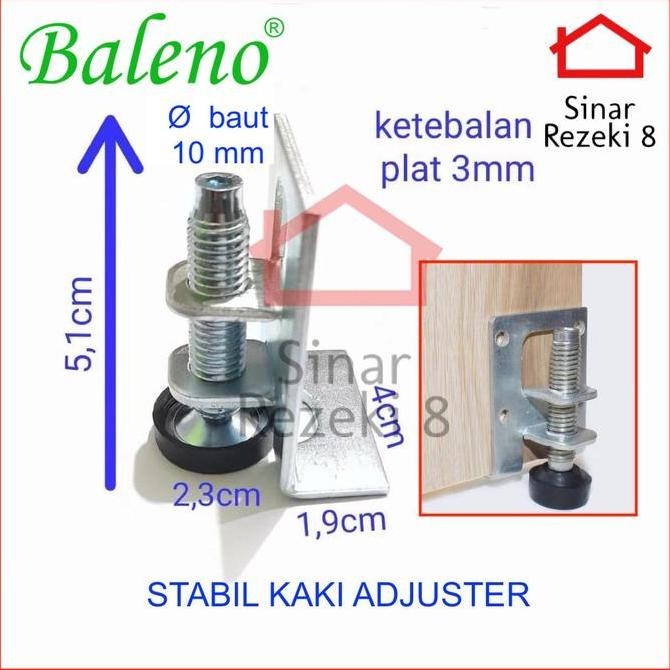 Promo Stabil Kaki Leg Adjuster / Wardrobe Kitchen Lemari Foot Dapur Meja Cod