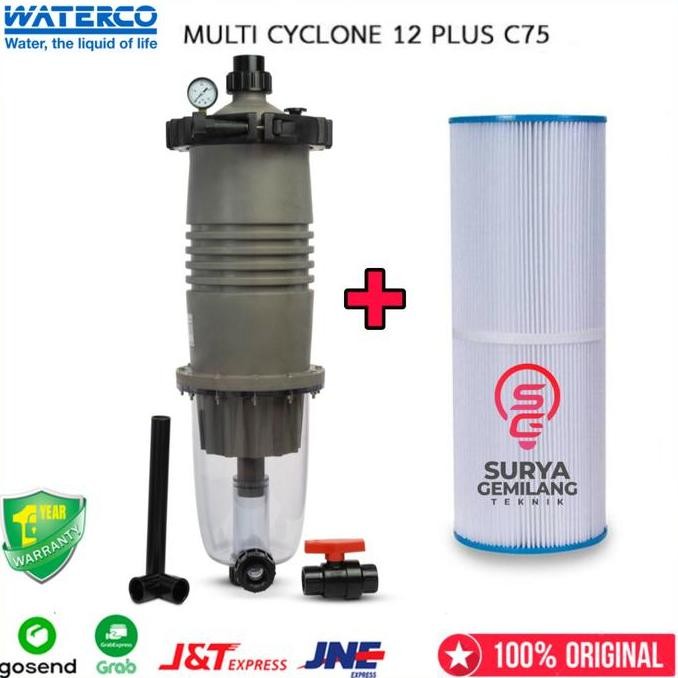 CROWHEX- Filter Kolam Renang Waterco Multicylone 16 Ultra Plus + Catridge C75