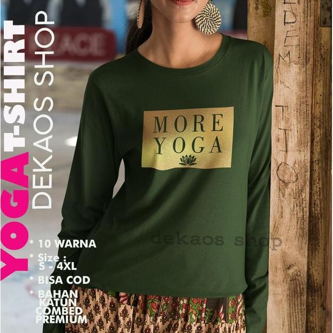 Promo Kaos Yoga Wanita / Baju Yoga Lengan Panjang / Kaos Senam Yoga Wanita / Kaos Senam Lengan Panja