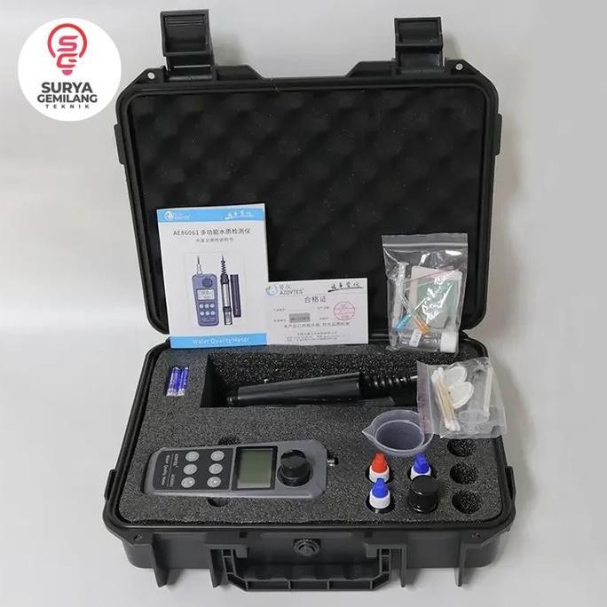 CROWHEX- Meteran Kualitas Air DO PH Kolam Ikan Tambak Udang Amonia Nitrogen