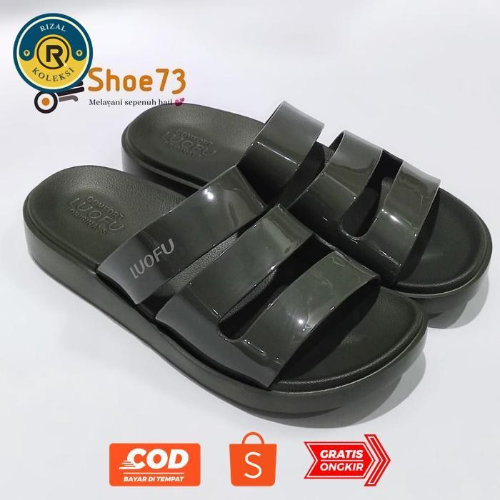 fx-4 GF21 LUOFU E 6222 - E01SW SIZE 36-40 | Sandal selop jelly wanita | Sendal kokop cewek impor Hem