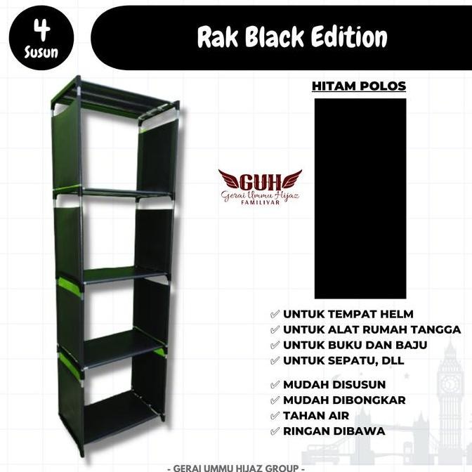 Rak Helm Lemari Helm Tempat Helem Rak" Helm Lemari Serbaguna - Black SMR