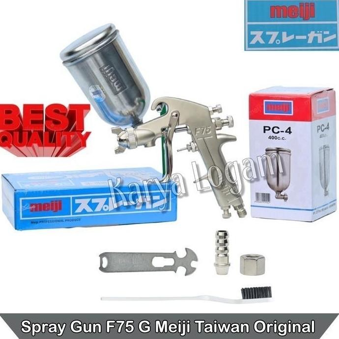Promo Meiji Spray Gun F-75 | Alat Semprot Cat Mobil, Kayu, Besi | Nozzle 1.5Mm | Kualitas Jepang Cod
