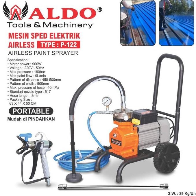 Promo Mesin Sped Elektrik Airless P-122 / Mesin Semprot Cat Tembok / Alat Cat Tembok / Mesin Cat Tem