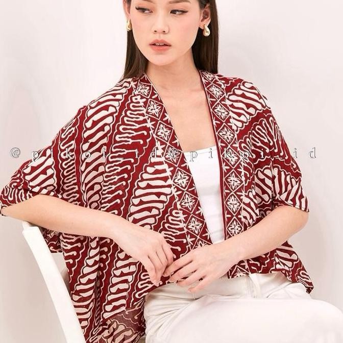 Promo Pikoi_id | Cardigan batik wanita katun premium / Outer batik katun paris wanita / batik modern