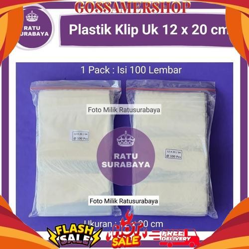 New Plastik Klip Ziplock 11x20 12x20 13x20 14x20 15x20 16x20 isi 100 Kantong Zipper Packing Masker O