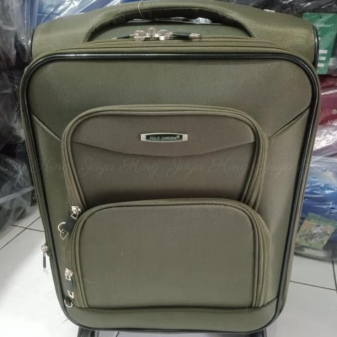 HARGA DISC - KOPER KAIN 24 26 INCH POLO GARDEN EXPAND RODA 4 PUTAR BAGASI KANVAS