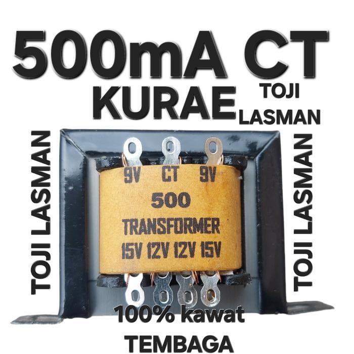 travo trafo 500ma 500 mA ct kurae transformator balast step down stepdown ac input 0v 110v 220v to a