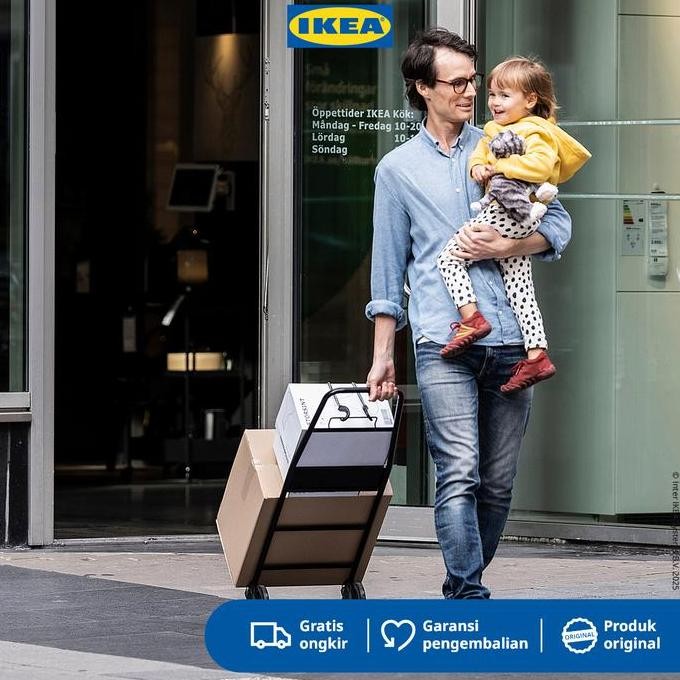 Ikea Rullebor Troli Belanja Serbaguna Hitam