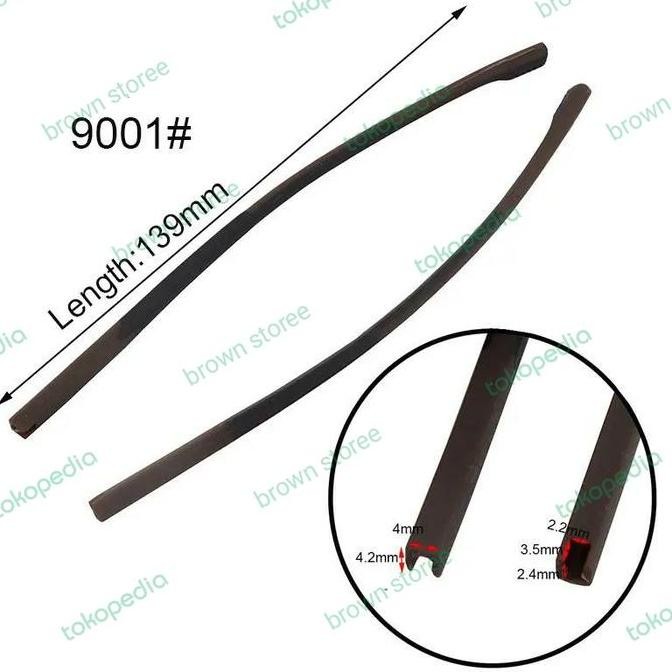 Karet Tangkai Batang Gagang Kacamata Sepasang Coklat Hitam
