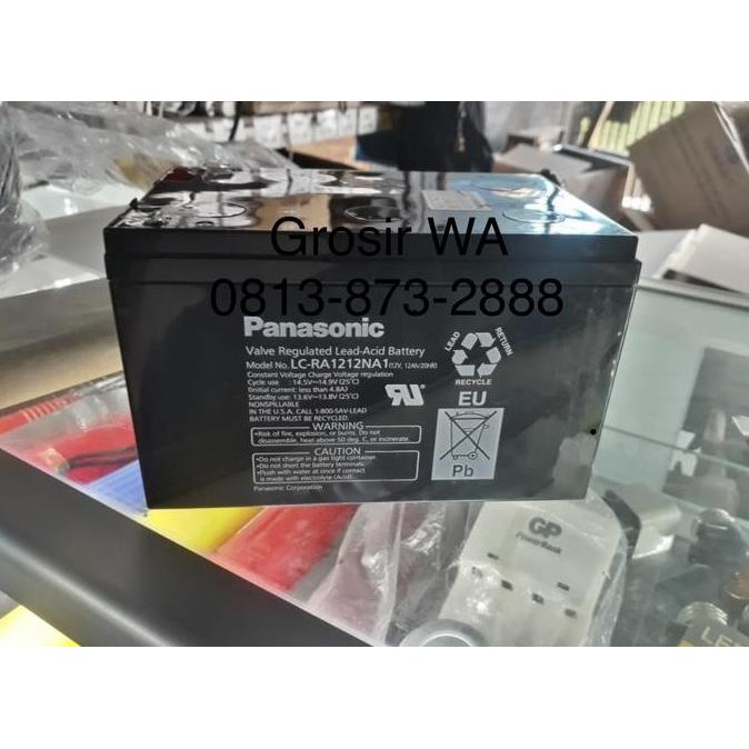 Baterai Aki kering Panasonic 12v 12Ah LC-RA1212NA1 Original panasonic Murah