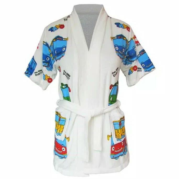 Handuk Kimono Anak Karakter Tayo Usia 3-5 Tahun (Balita)