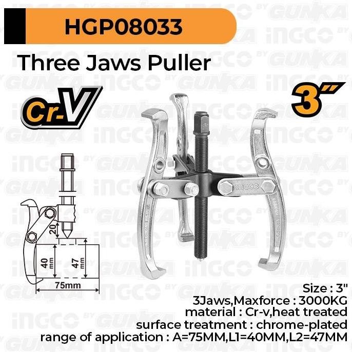Three Jaws Puller (3") HGP08033 Traker Treker Trekker Katrol Tarik 3 Cakar Montir Motor Menarik Tari