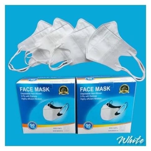 COD JS 2 BOX 100 pcs DB FM PAKET usaha MASKER DUCKBILL FM hitam / putih ADA HADIAH masker duckbill