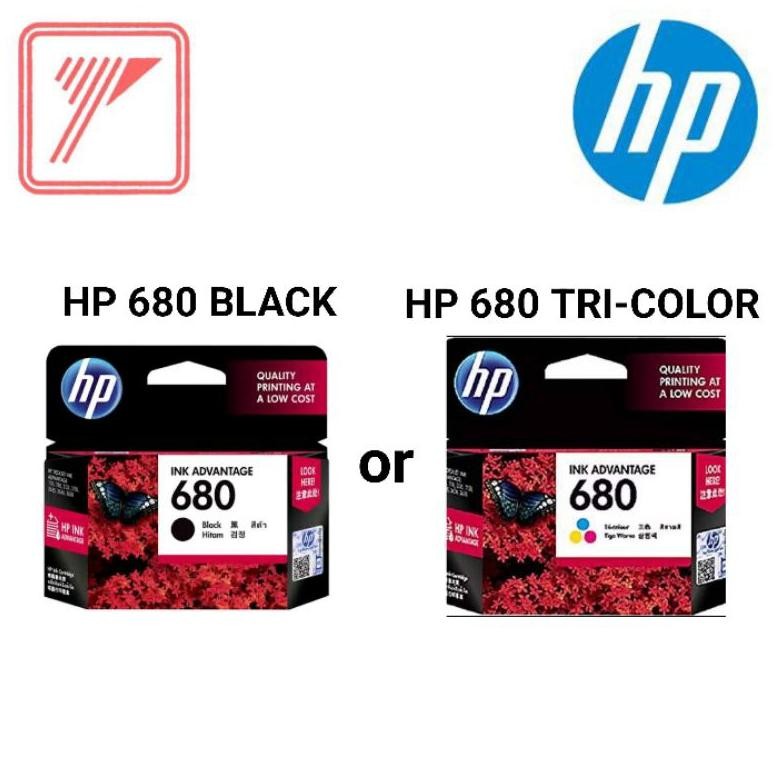 Terbaru - HP Ink Tinta 680 Black ATAU 680 Color HP680 HP680B ATAU HP680C Original Ink Advantage Cart