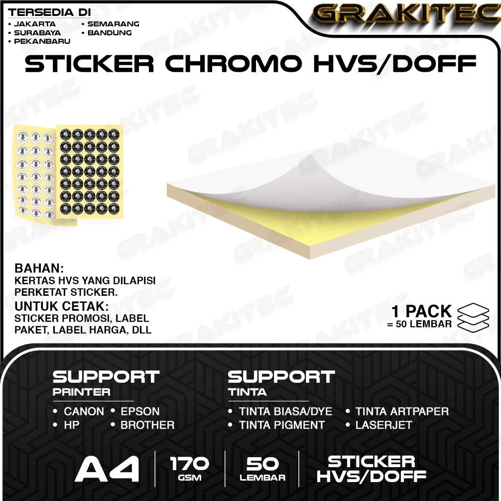 Special - Sticker Chromo A4 Glossy / Doff HVS 50 /100 Lembar Stiker Kromo, bontak, CTS, Cast-coated 