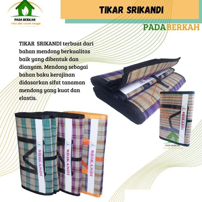 Tikar Samak Lipat Piknik Mendong Srikandi Tikar Lipat Bahan Rumput