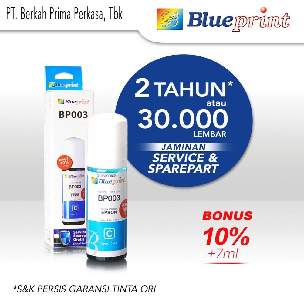 Terbaru Tinta Epson BLUEPRINT 003 Refill For Printer Epson L1110 L3110 L3150 72ml 4 - Varian Warna ,