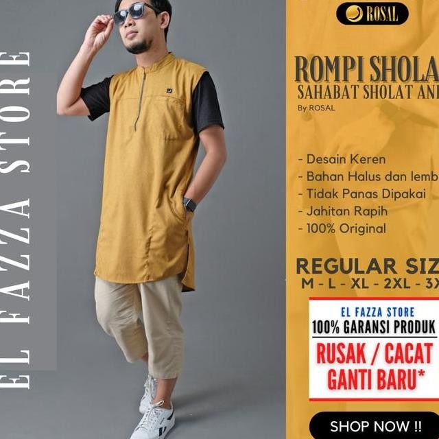 Rompi Sholat Pria Rompi Shalat Solat Rosal Rompi Koko Kurta Pria Cowok Rosal Madani