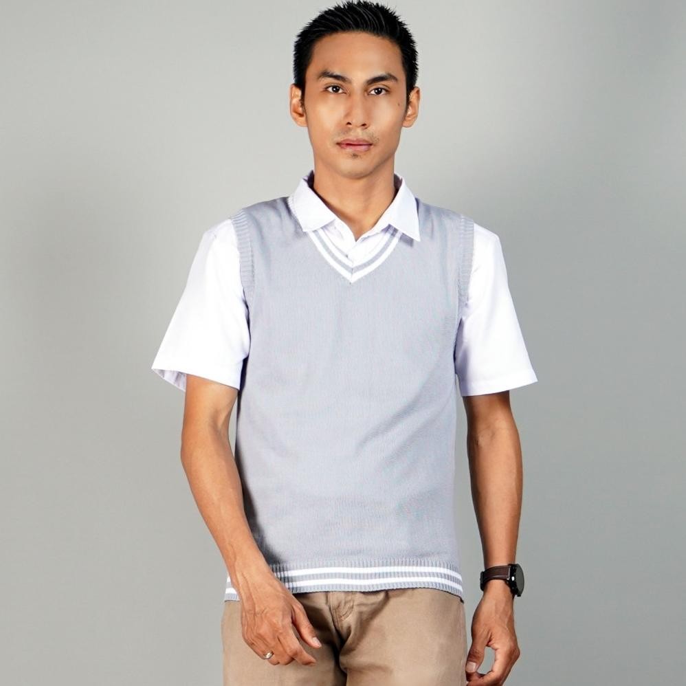 Rompi Pria Rompi Rajut Knit Vest Pria Vest Rajut Knit Outer Rompi Seragam Sekolah