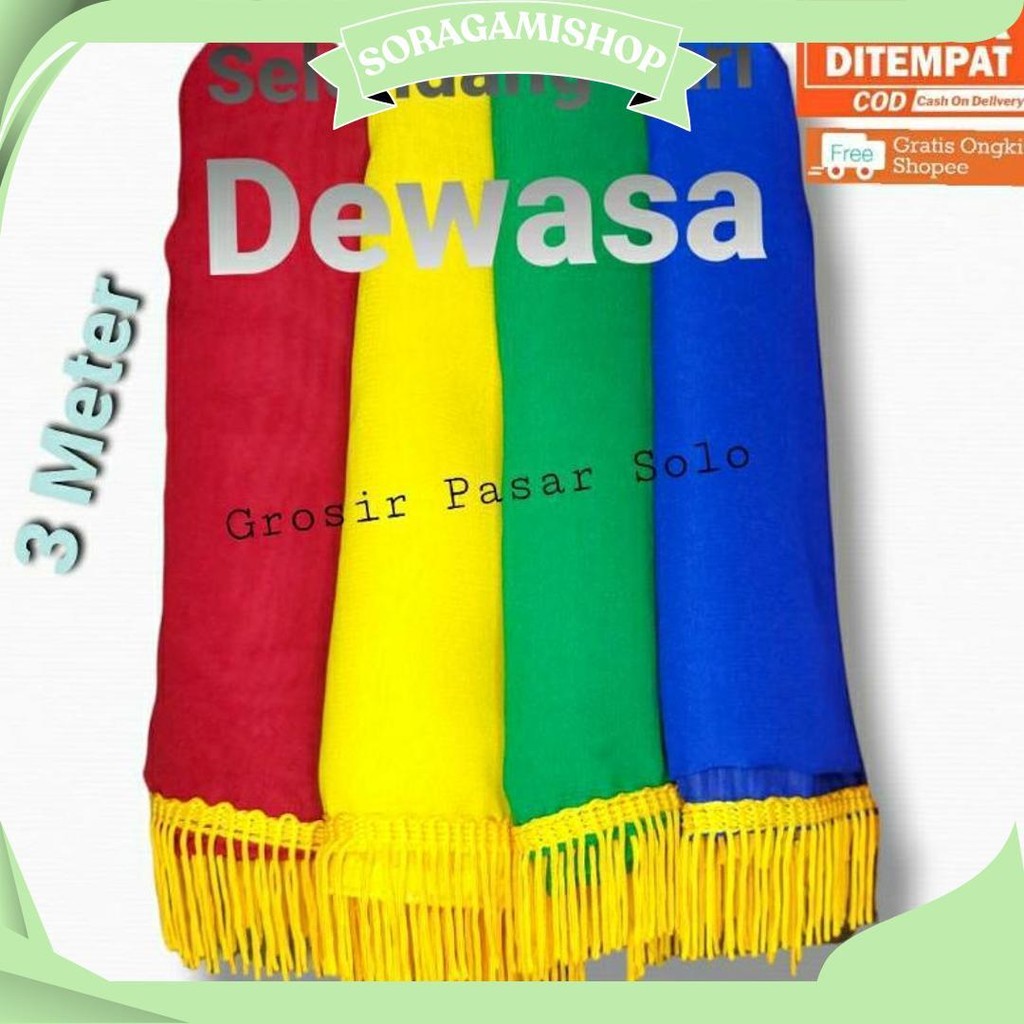 Selendang Tari Dewasa / Selendang Tari Rumbai / Selendang Tari 3 Meter Sale