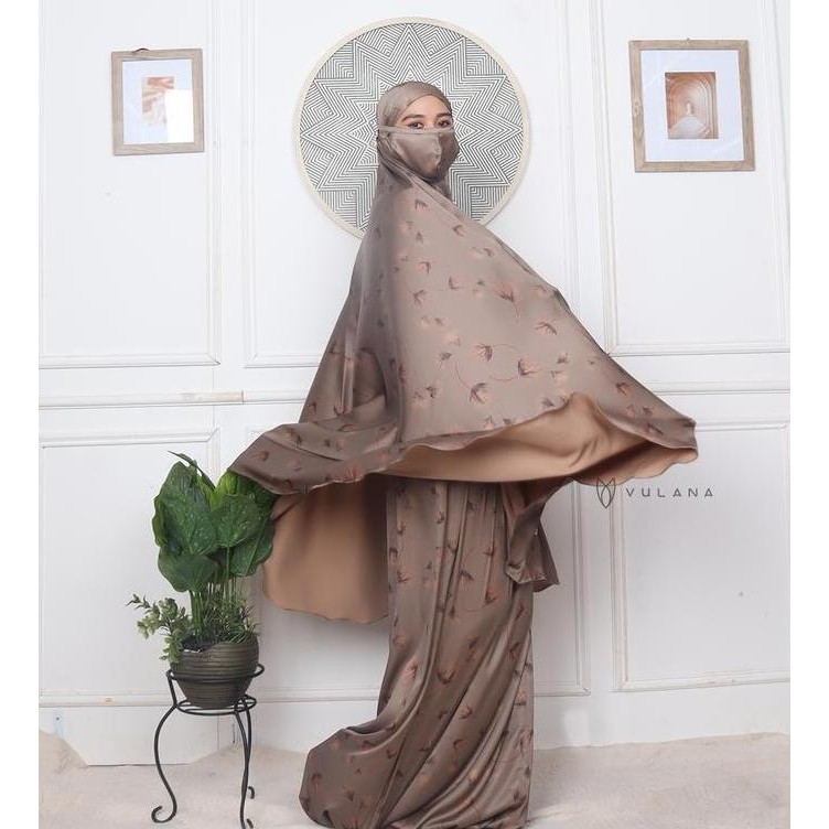 Mukena Dewasa Traveling - Silk Premium Printing - Royale Edition 2In1