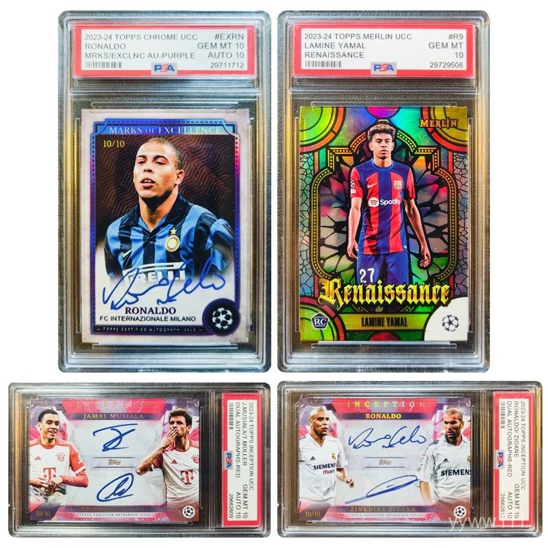 Kartu laser koleksi tanda tangan PANINI soccor buatan sendiri DIY Yamal Cristiano Ronaldo Neymar Tho