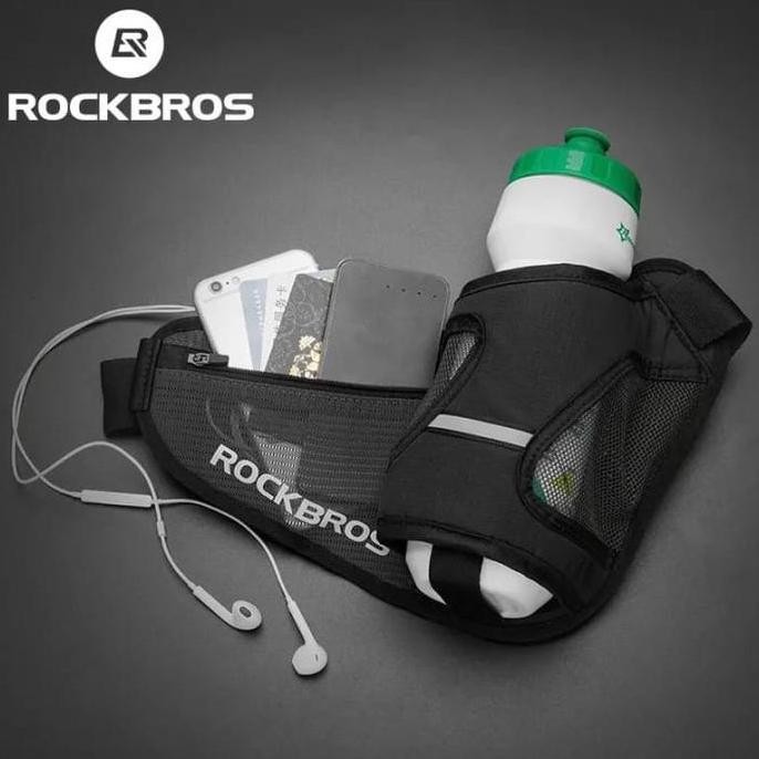 Premium WAIST BAG TAS BOTOL AIR MINUM TAS SEPEDA PINGGANG OUTDOOR ROCKBROS D36 Promo