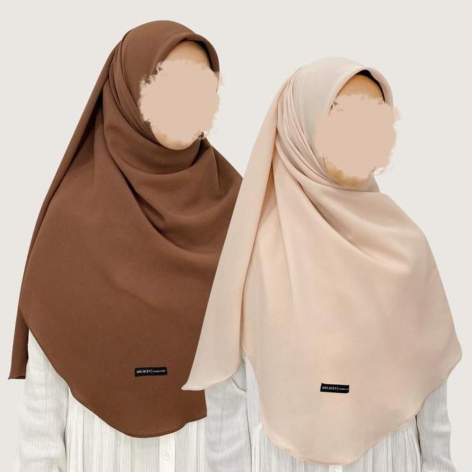 Fullout- Melbizy Hijab Alesha Oval Malaysian Square  | Hijab Syar'I  |  Hijab Segiempat Jumbo Diamon