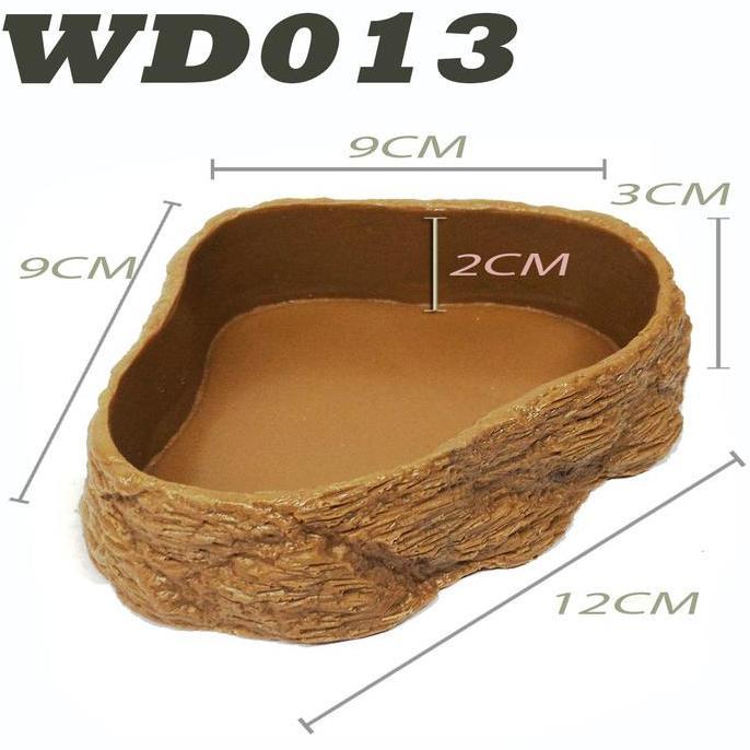 WD013 WATERDISH FEEDING DISH FOODDISH TEMPAT WADAH AIR MINUM MAKAN KALSIUM REPTILE LEOPARD GECKO KAD