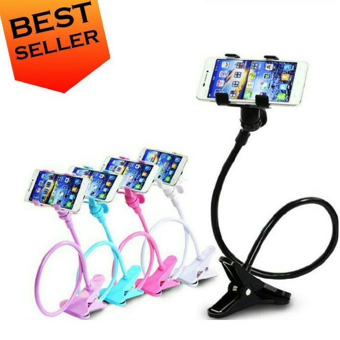 New Lazypod Stand Ranjang Lantai Meja Dudukan Hp Jepit Phone Holder