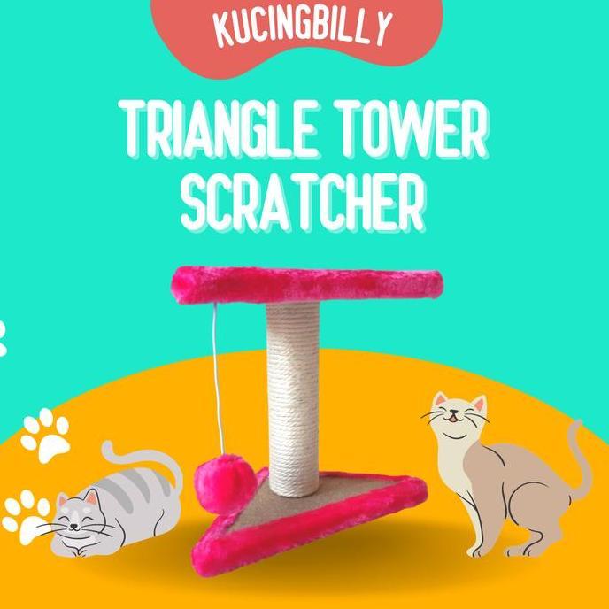 Triangle tower scratcher garukan kucing
