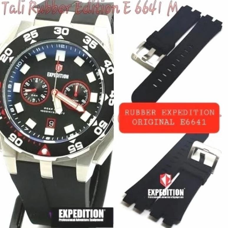 TALI JAM STRAP JAM RUBBER JAM TANGAN EXPEDITION E6641 E 6641 ORIGINAL Diskon