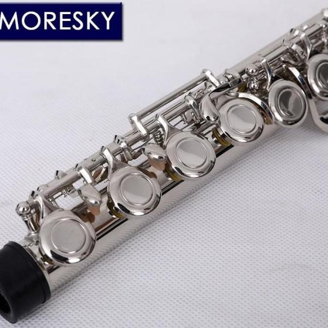 FLUTE CUPRONICKEL 16 CLOSED KEYS GERMANY MORESKY