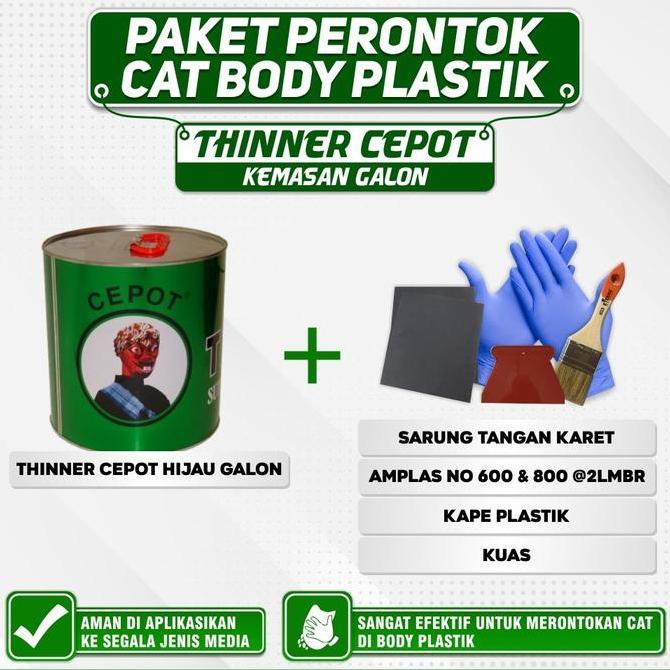 Paket Thinner Cepot Hijau Galon (Perontok Cat / Thinner)